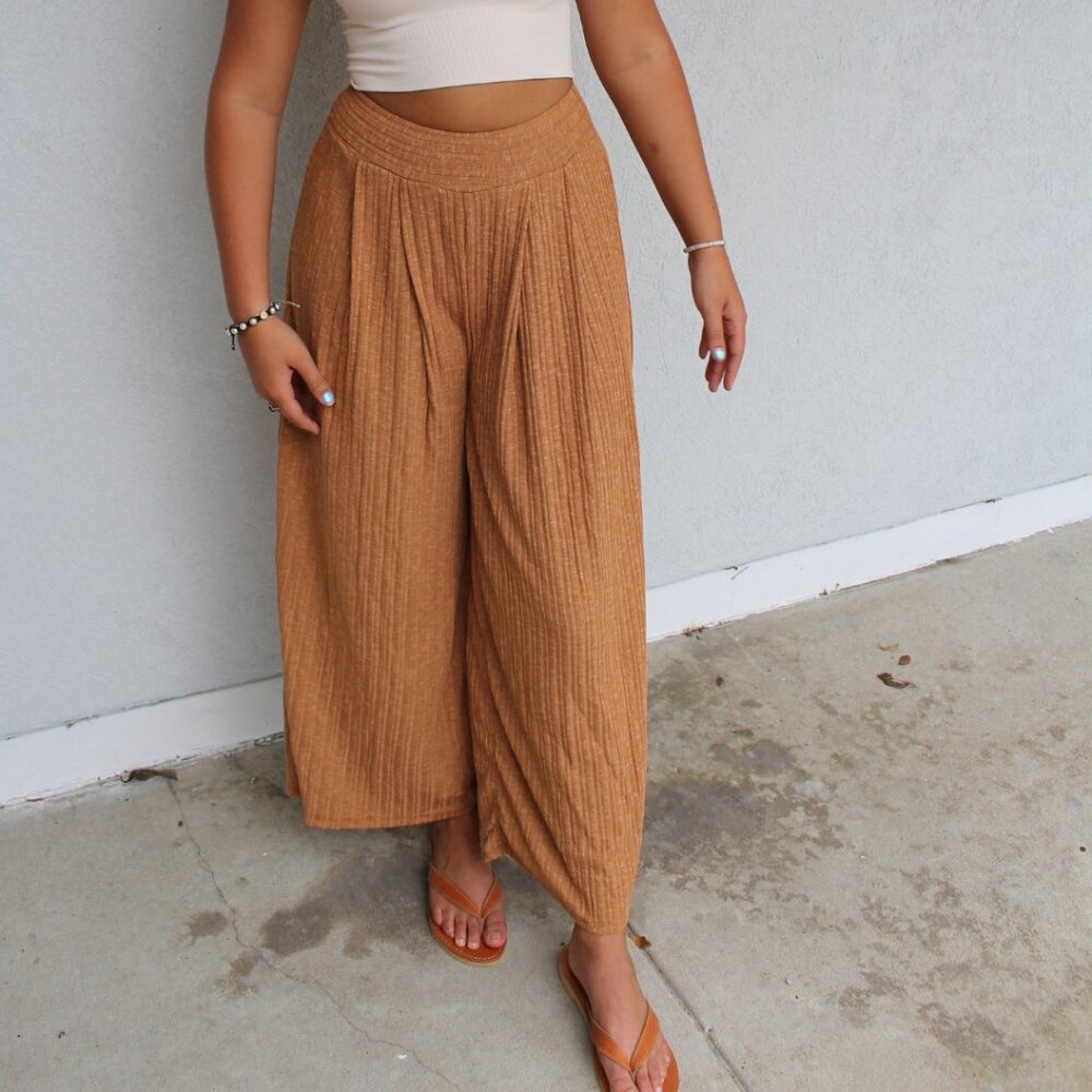 Camel Palazzo Pants